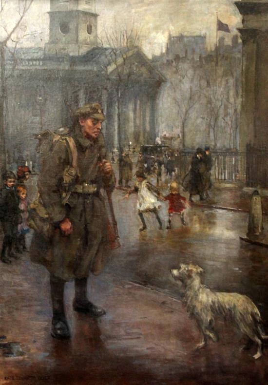 Kate Elizabeth Olver (1881-1960) Return from the front, 1916 54 x 39in.